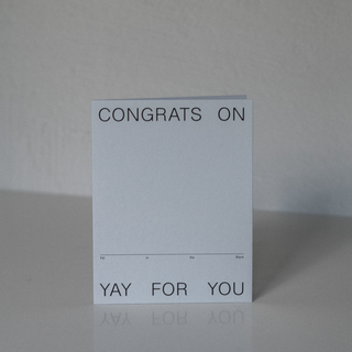 Fill In The Blank Congrats Card