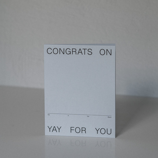 Fill In The Blank Congrats Card