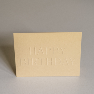 Happy Birthday Card No. 10 in Sand - Upright View