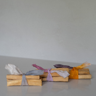 Palo Santo Bundles with Hand-Dyed Silk Ribbon