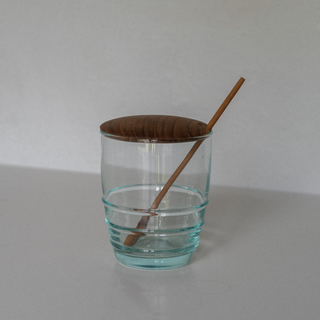 Vela Teak Lidded Jar & Spoon